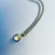 Mini Bobble Gem Necklace - Opal