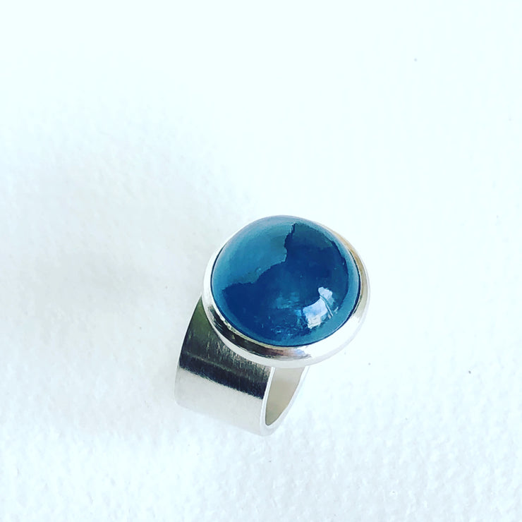 Aquamarine Balance Ring