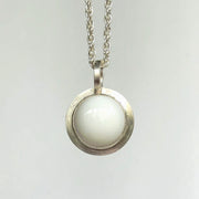 White Onyx Halo Necklace